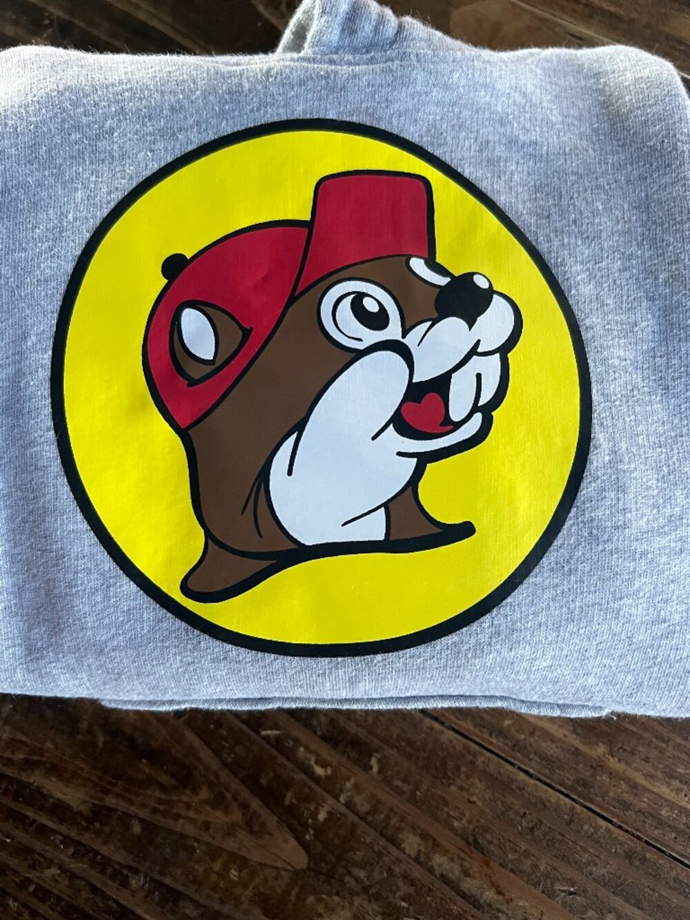 Buc-ee's Gray Hoodie Beaver Kid